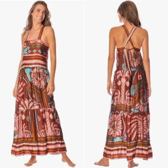 NWT Maaji Garden Engraving Adelina Boho Maxi Dress - Picture 15 of 15
